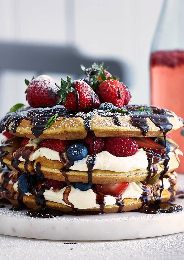 berries on pancake
