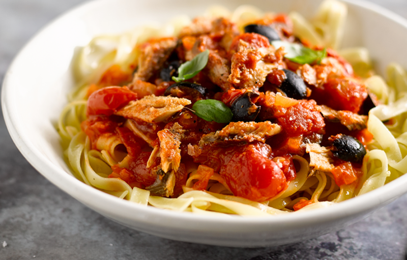 Tomato and Sardine Tagliatelle